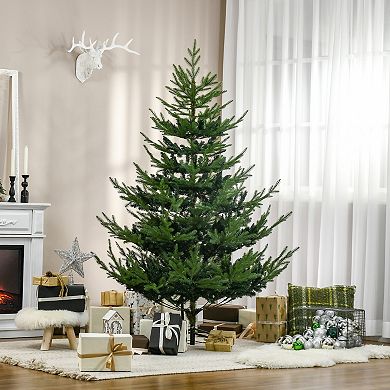 6' Artificial Christmas Tree With Realistic Branch Tips, Auto Open For Party