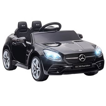 12v Electric Cars For Kids W/ Parental Remote, Two Motors, Music Lights Black
