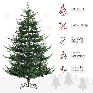 7.5' Artificial Christmas Tree With Realistic Branch Tips, Auto Open For Party
