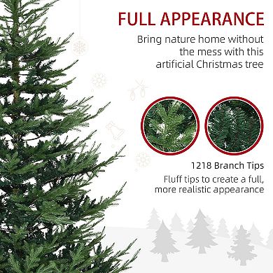 7.5' Artificial Christmas Tree With Realistic Branch Tips, Auto Open For Party