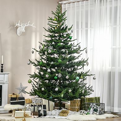 7.5' Artificial Christmas Tree With Realistic Branch Tips, Auto Open For Party
