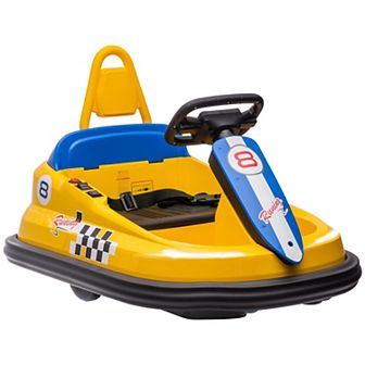 Bumper Car For Kids, 360° Rotation 6v Electric Ride On Bumper Yellow