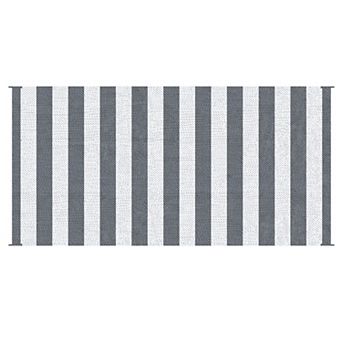 Outsunny Outdoor Rug & Bag, 9ft x 18' Plastic Rug &