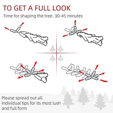 Artificial Christmas Tree 7.5' Indoor Realistic Holiday Decoration W/ Pine Shape