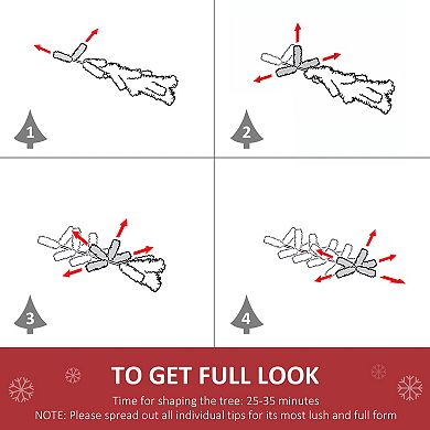 7ft Fake Xmas Holiday Halloween Tree Decor With Foldable Base Set, Black