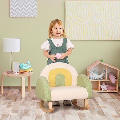 Rocking Toddle Sofa Chair For Nursery Kindergarten Playroom Bedroom - Green
