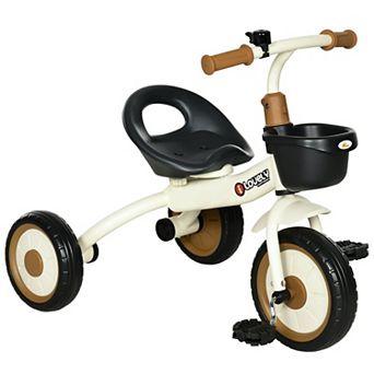 Qaba Tricycle For Kids Age 2-5, Toddler Bike For Girls And Boys, White