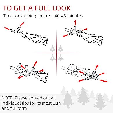 HOMCOM 9ft Unlit Snow-Flocked Slim Pine Artificial Christmas Tree