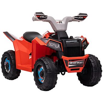 Kids Atv Quad Car, 6v Four-wheeler W/ Forward Backward, Red