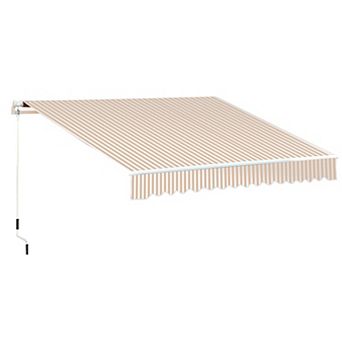 Outsunny Manual Retractable Awning Sunshade Shelter