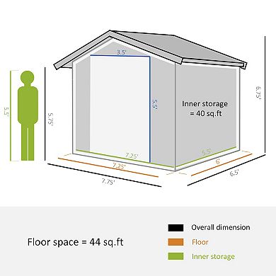 Garden Shed Storage Tool Overlap Construction Sliding Door Brown Wood Grain