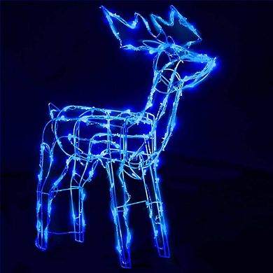 Reindeer Christmas Light Display With 229 Leds, Water-resistant, Festive Garden And Indoor Decor