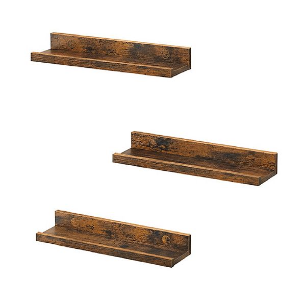 Floating Shelves, Set of 3 Wall Shelves, for Photo Frames and Trinkets
