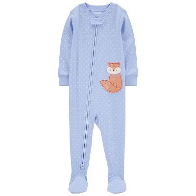 Baby Toddler Girl Carter's Fox Snug Fit Footed Pajamas