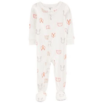 Baby Girl Carter's Animals Snug Fit Footed Pajamas