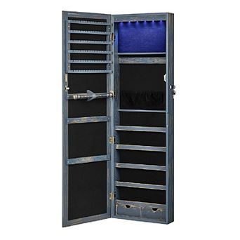 47.3 in Wall-Mounted Jewelry Cabinet Armorie with 6 LEDs