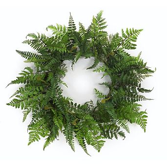 Mixed Fern Grapevine Wreath 24"d