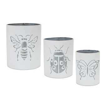 Brushed Metal Insect Pot (set of 3)