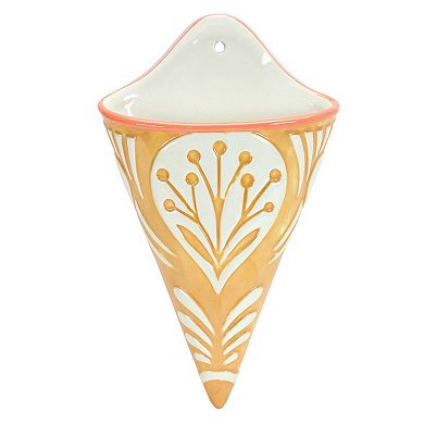 Ornamental Ceramic Wall Pocket (Set of 2)