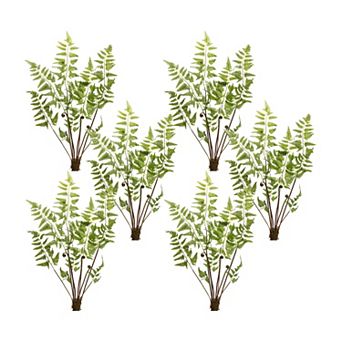 Varigated Fern Bundle With Sprout Accents (set Of 6)