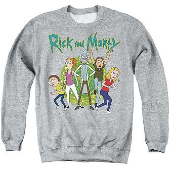 Rick And Morty Family Fights Together Adult Crewneck Sweatshirt