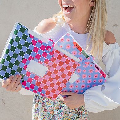 Packed Party Daisy Print Accordion Folder