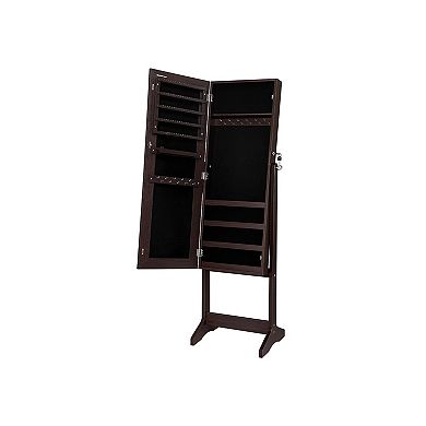 Free Standing Jewelry Armoire with Full Mirror