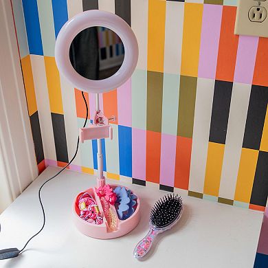 Packed Party Adjustable Makeup Mirror With Phone Holder