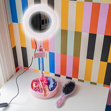 Packed Party Adjustable Makeup Mirror With Phone Holder