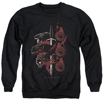 Game Of Thrones Targaryen Dragons Adult Crewneck Sweatshirt