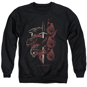 Game Of Thrones Targaryen Dragons Adult Crewneck Sweatshirt
