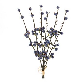 Blue Winter Berry Twig Bundle (set Of 6)