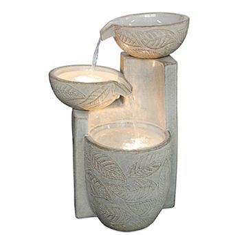 Ceramic Cascading Bowl Fountain 25.5"h