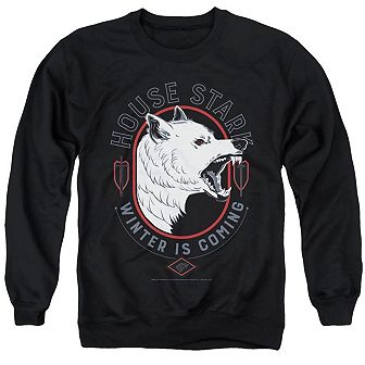 Game Of Thrones House Stark Winter Is Coming Adult Crewneck Sweatshirt