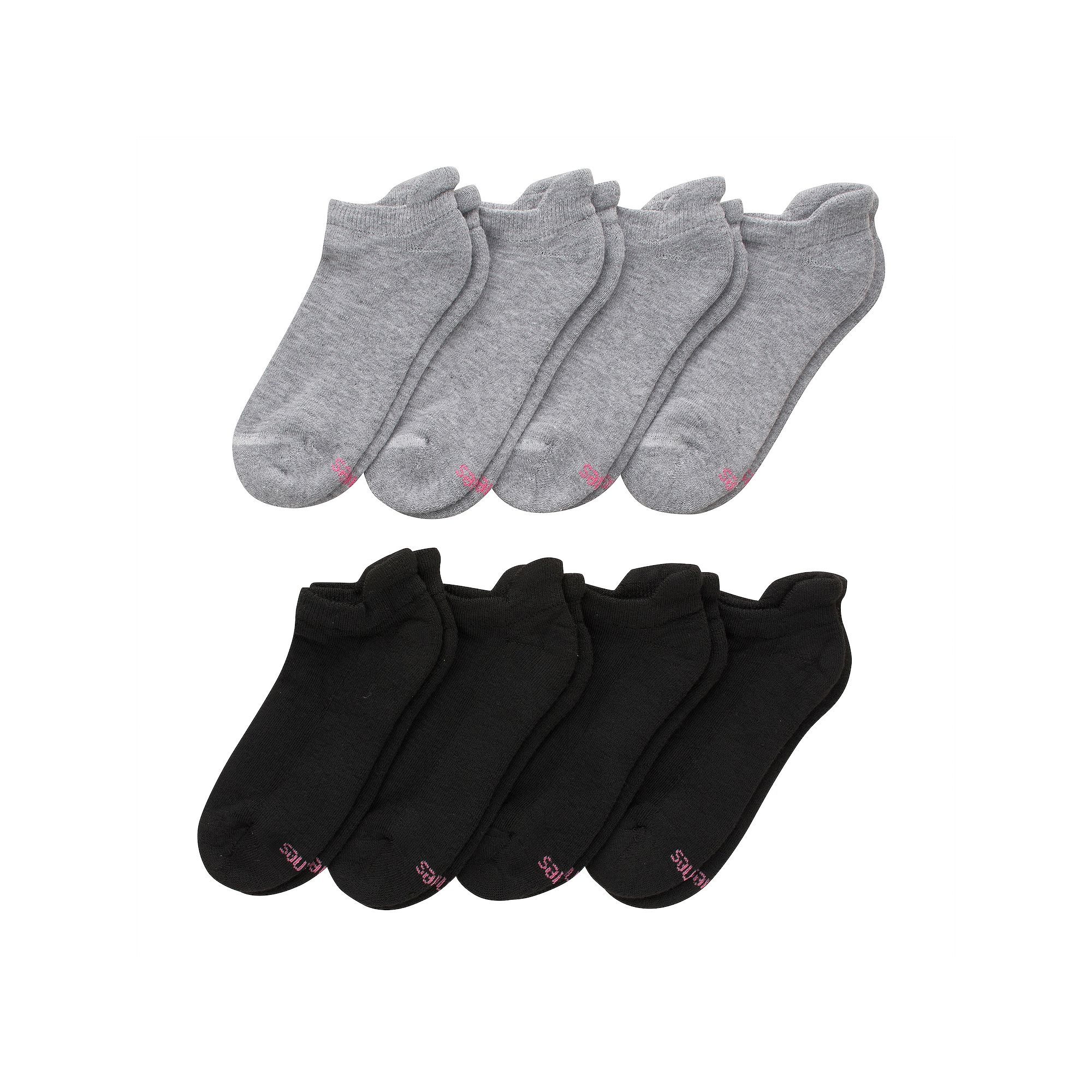 Hanes Ultimate 8-Pack Womens Cool Comfort Cushioned Heel Shield Socks HWUC