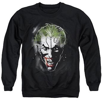Batman Face Of Madness Adult Crewneck Sweatshirt