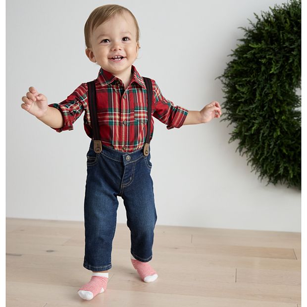 Baby Boy Carter's 3-Piece Plaid Dress Me Up Bodysuit, Pants