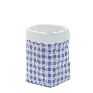Gingham Sack Design Stone Planter (set Of 2)