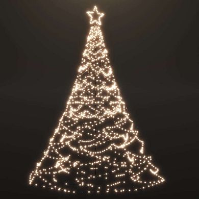 Christmas Tree With Metal Post, Water-resistant, Creates Magical Holiday Atmosphere