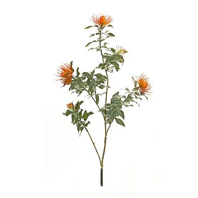 Orange Flocked Protea Spray (Set of 6)