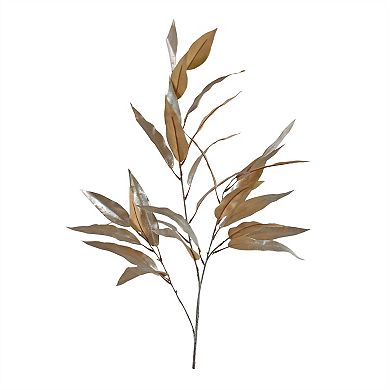 Gold Long Blade Eucalyptus Leaf Spray (set Of 6)
