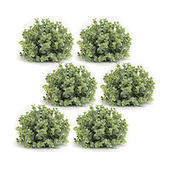 Spring Boxwood Foliage Half Orb - Green (set Of 6)