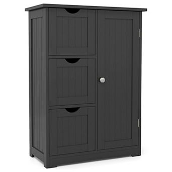 Storage Cabinet with Drawers and Doors 3 Drawer Organizer Freestanding Cabinet