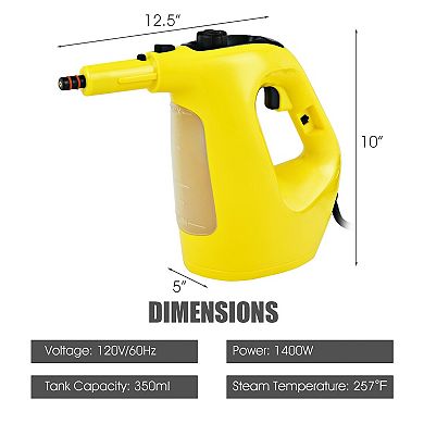Multipurpose Steam Cleaner with 17-Piece Accessory Set, 1400W Power and Safety Features