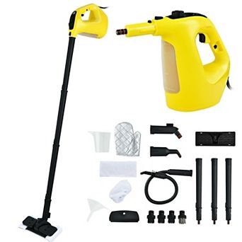 Portable Handheld Steam Cleaner 2 Bar Pressure 17 pc Kit Upholstery Floor Window Cleaner