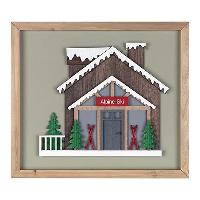Framed Ski Lodge Wall Art (set Of 4)