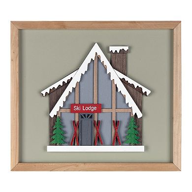 Framed Ski Lodge Wall Art (set Of 4)