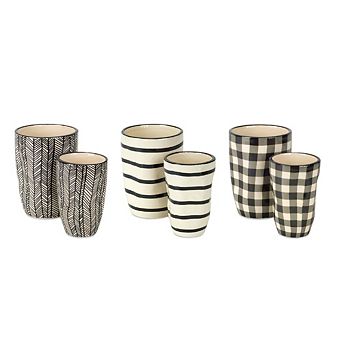 Wavy Patterned Planter Or Vase (Set Of 6)