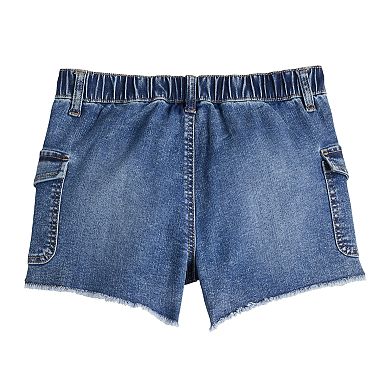 Girls 7-16 Vanilla Star Denim Cargo Jean Shorts