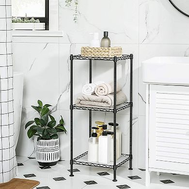 3-tier Bathroom Shelf, Wire Shelving Unit, Metal Storage Rack For Small Space